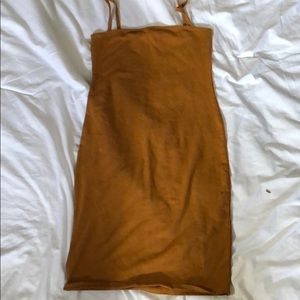 Brown/ tan spaghetti strap dress.